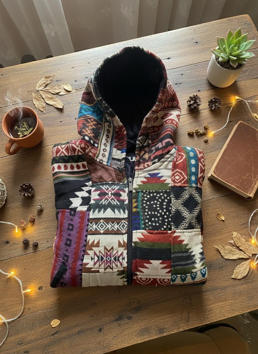Alpine Free Spirit - Handmade Patchwork Boho Jacket