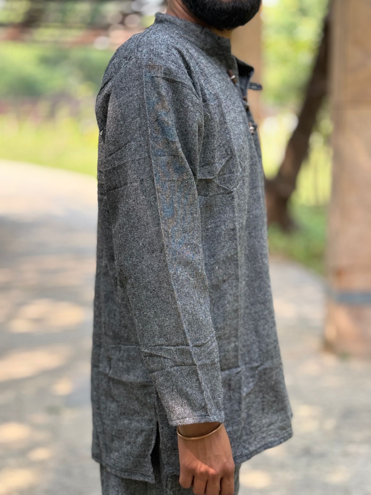 Graphite Grey - Khadi Cotton Kurta