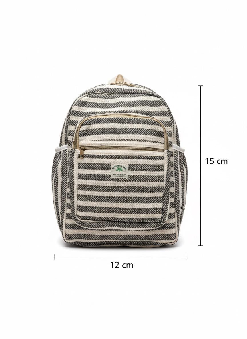 Himalayan Hemp Backpack (Striped Pattern)