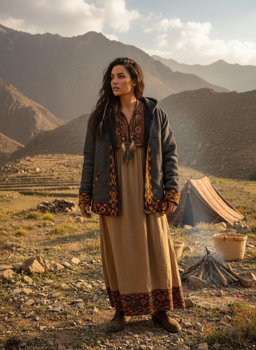 Boho Embroidered Cotton Jacket | Handmade Winter Wear | Deep Charcoal