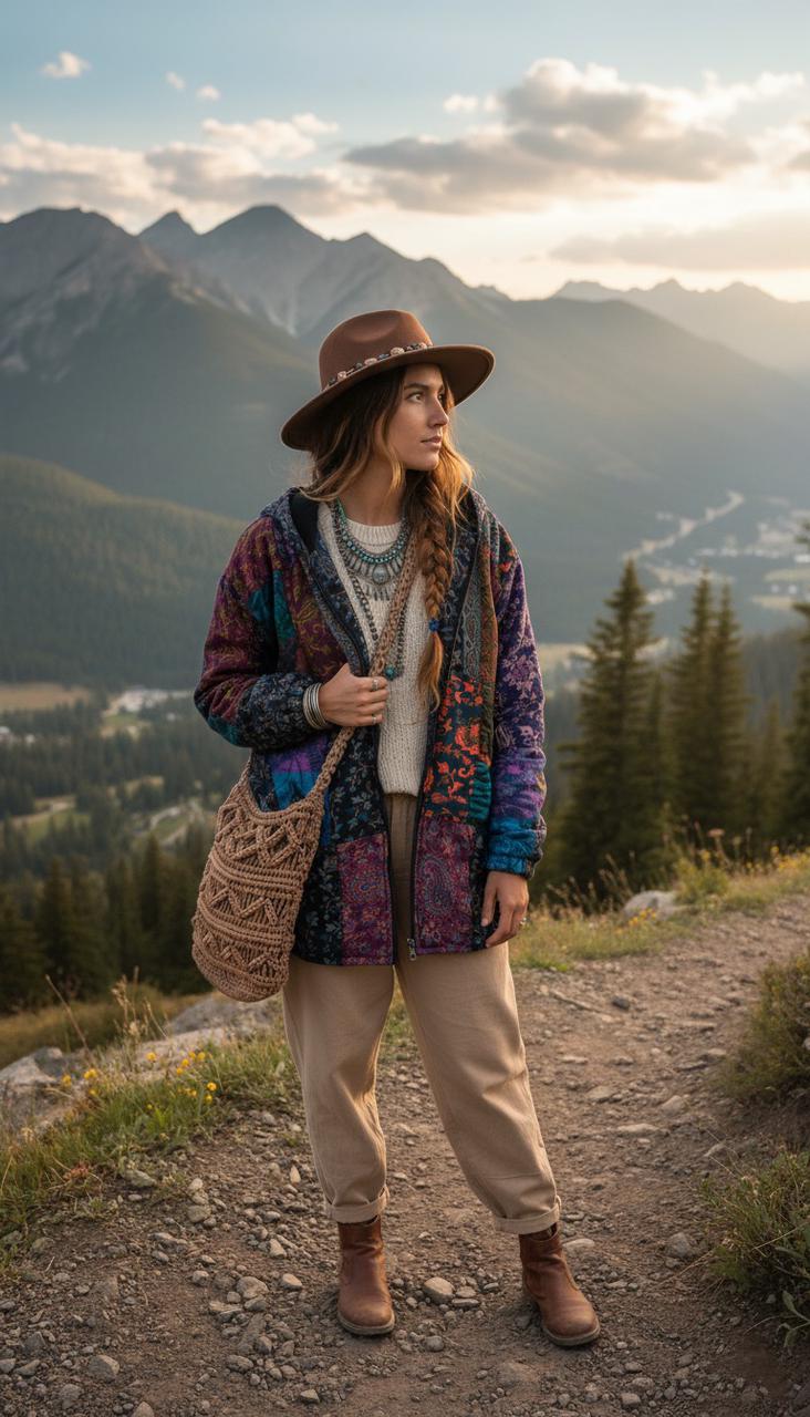 Misty Ridge -Handmade Patchwork Boho Jacket