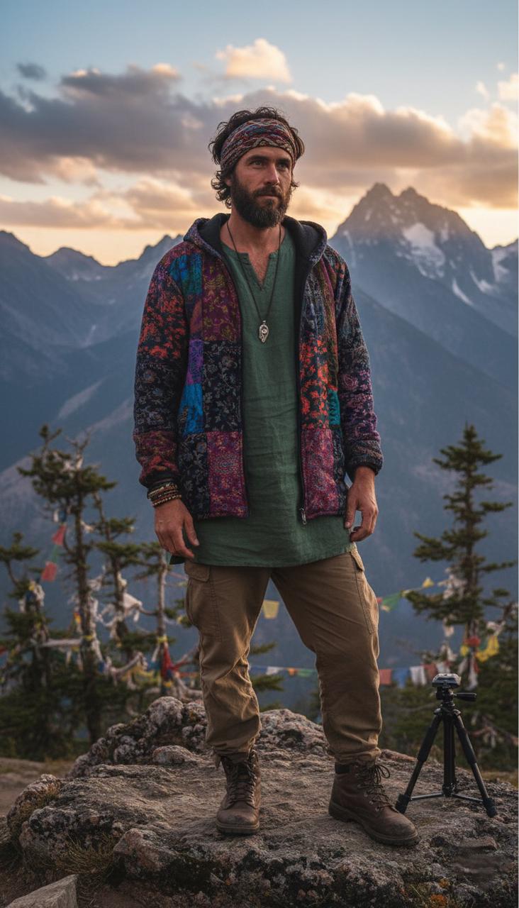 Misty Ridge -Handmade Patchwork Boho Jacket