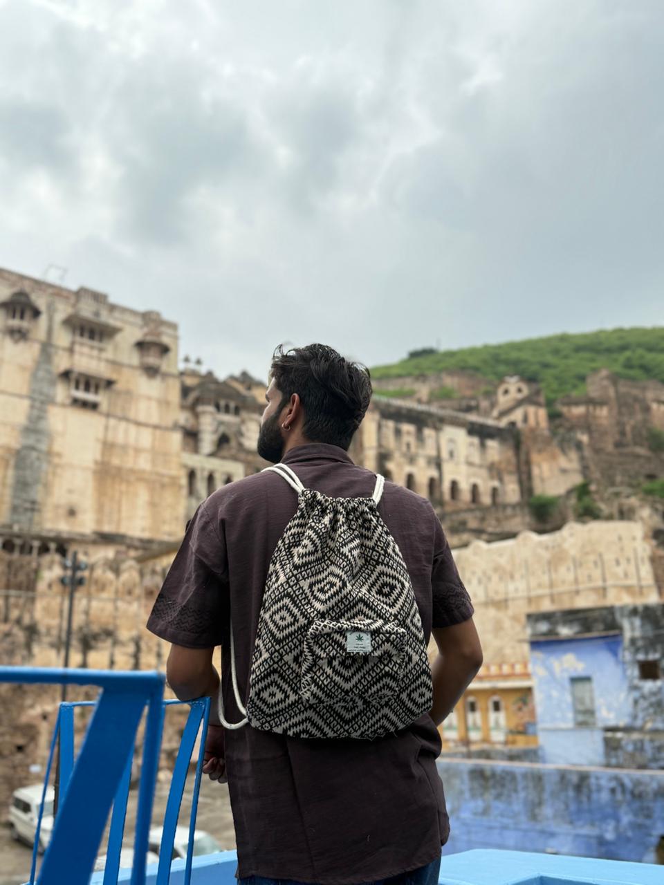 Himalayan Hemp Drawstring BackpacK