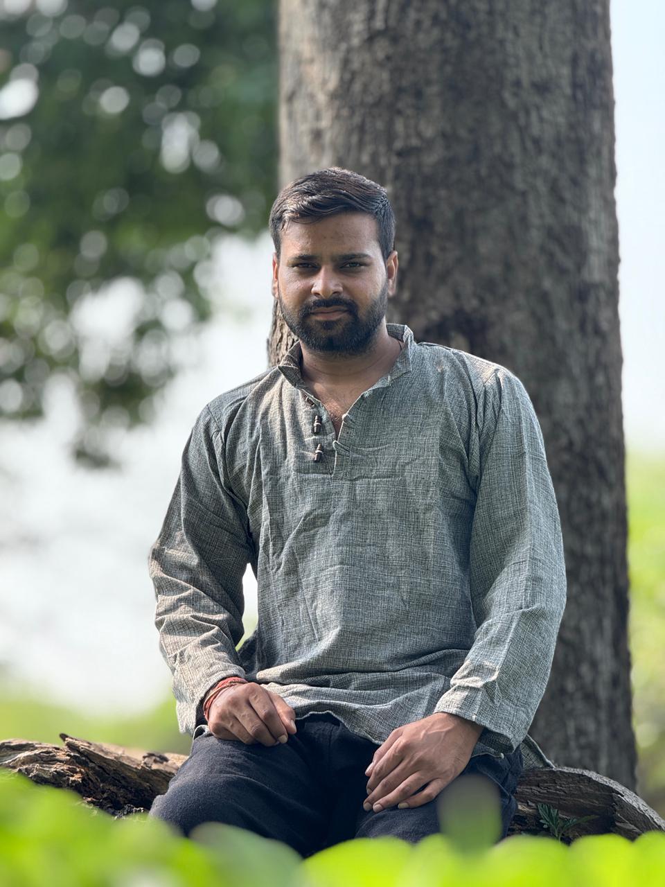 Ash Grey - Khadi Cotton Kurta