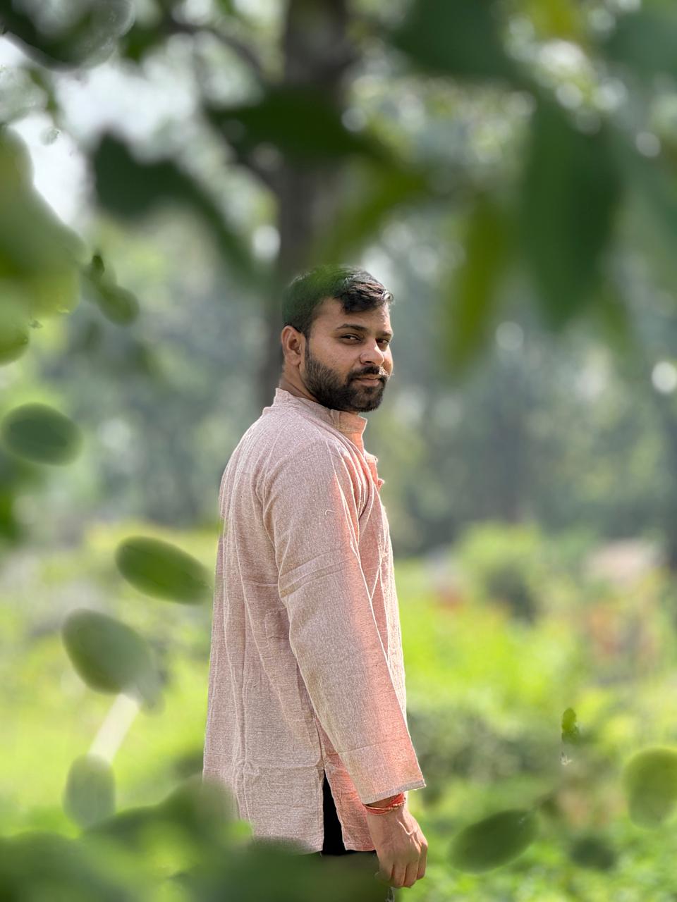 Soft Blush Pink Khadi Cotton Kurta