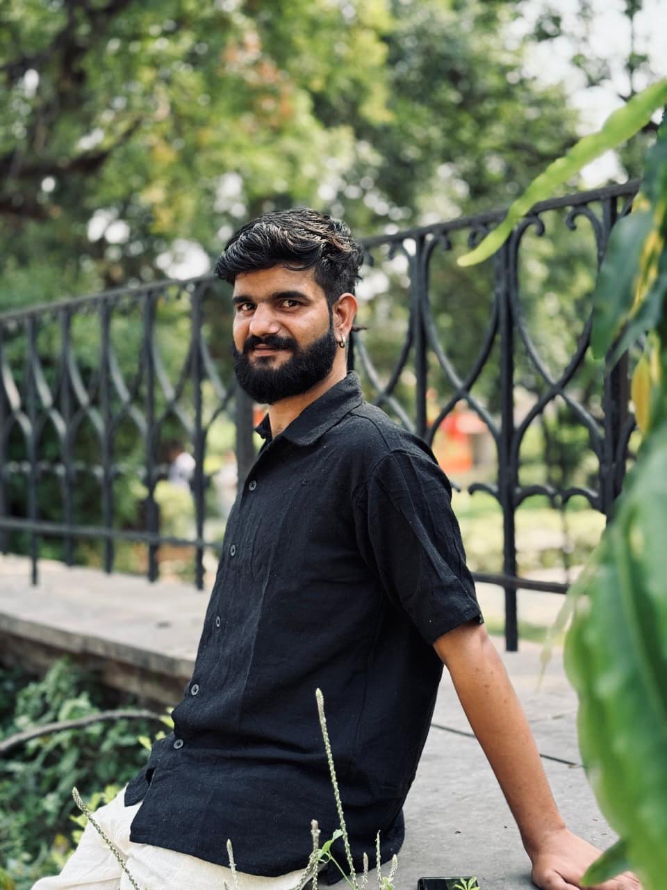 Black Khadi Cotton Shirt