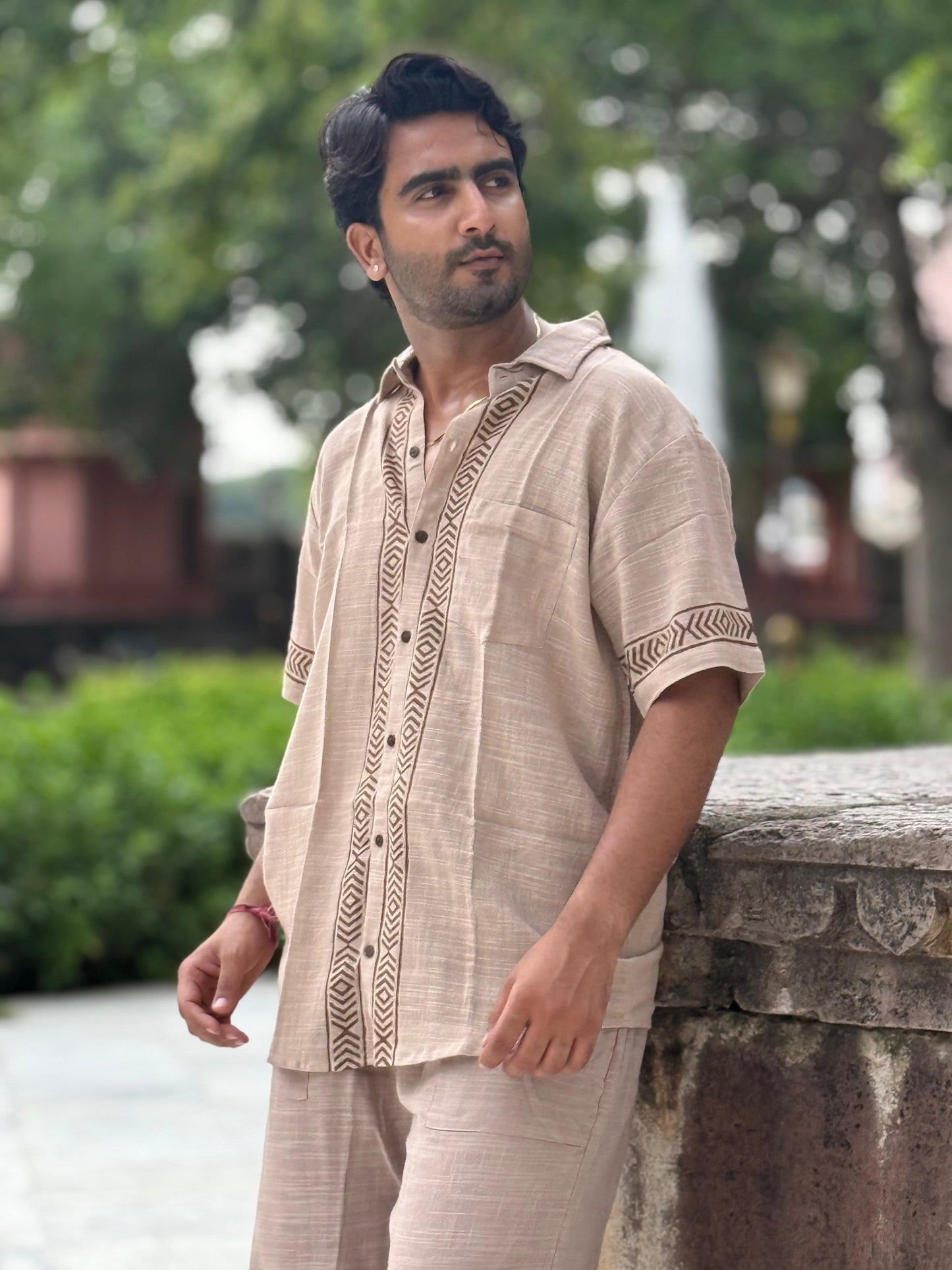 Sandstone Beige Linen Shirt