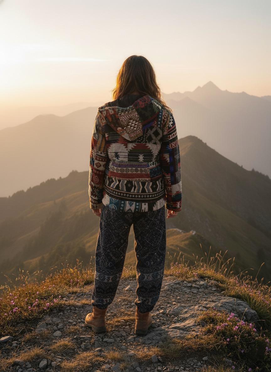 Alpine Free Spirit - Handmade Patchwork Boho Jacket