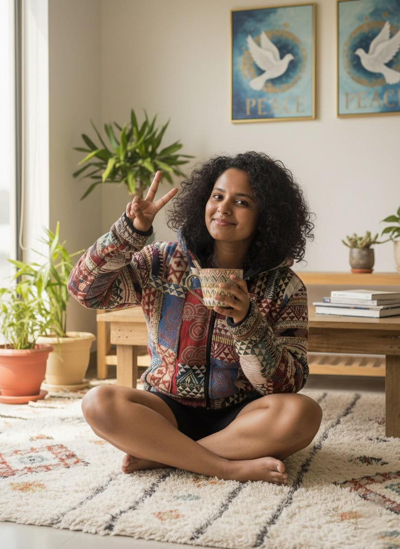 Desert Soul - Handmade Patchwork Boho Jacket - Image 4