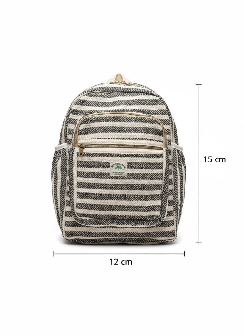 Himalayan Hemp Backpack (Striped Pattern) - Image 2