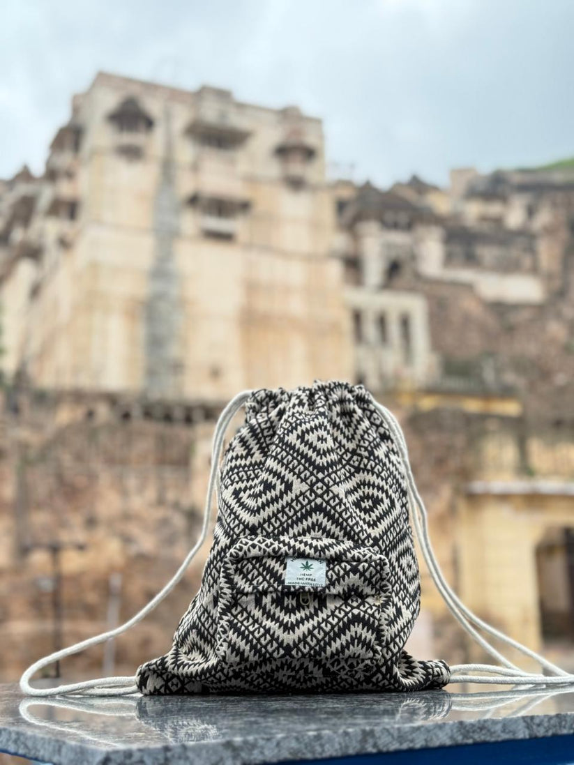 Himalayan Hemp Drawstring BackpacK