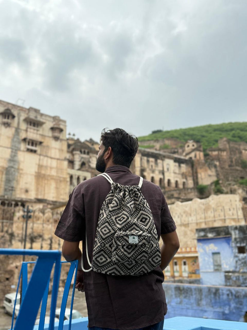 Himalayan Hemp Drawstring BackpacK - Image 3