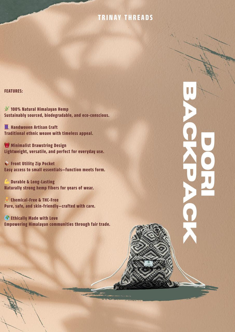 Himalayan Hemp Drawstring BackpacK - Image 2