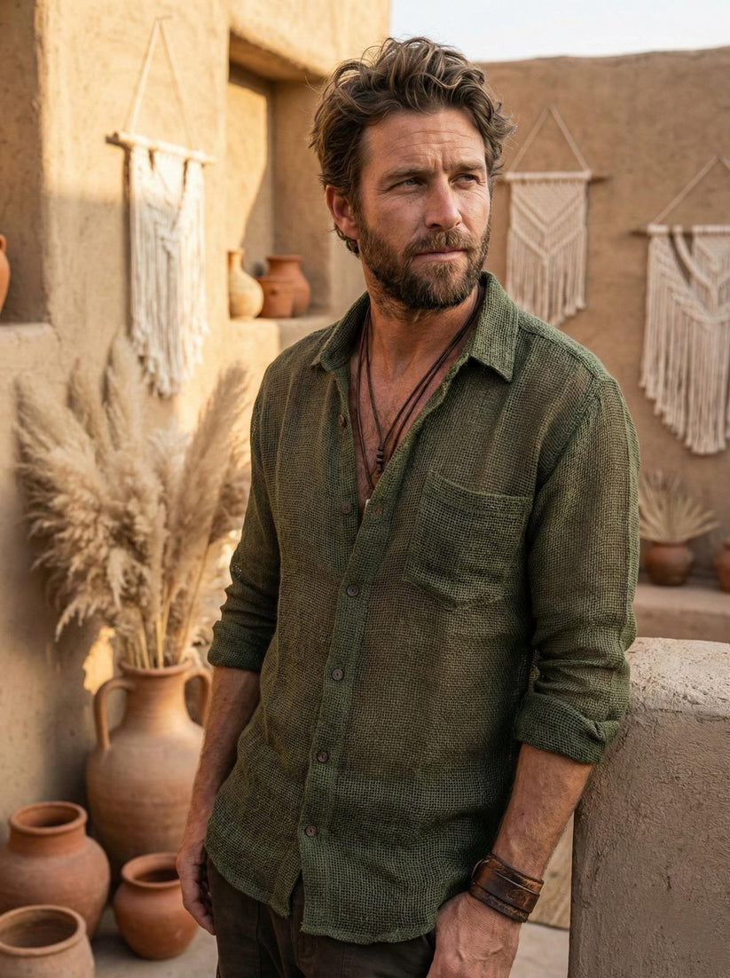 Unisex Cotton Mesh Shirt | Breathable Open Weave Cotton | One Size