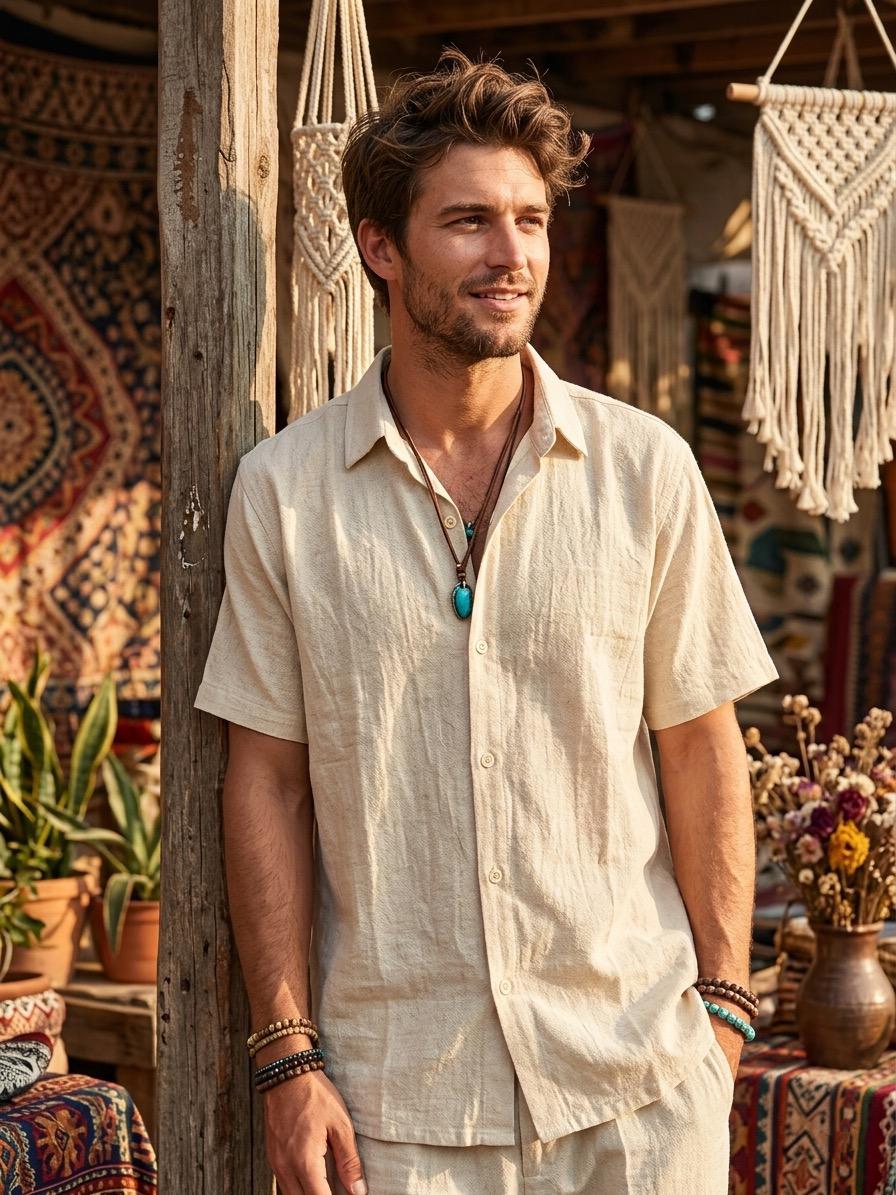 Ivory White Khadi Cotton Shirt