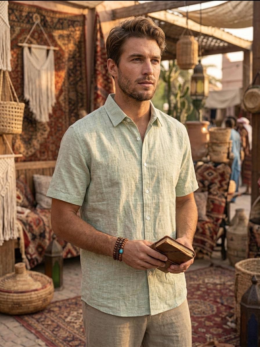 Sage Green Khadi Cotton Shirt